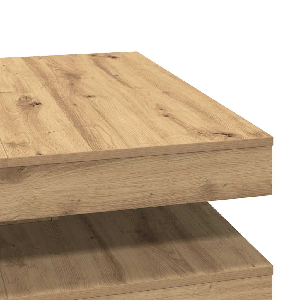 Tavolino da Caffè Girevole a 360 Gradi Artigianale 90x90x34,5cm | homemem39