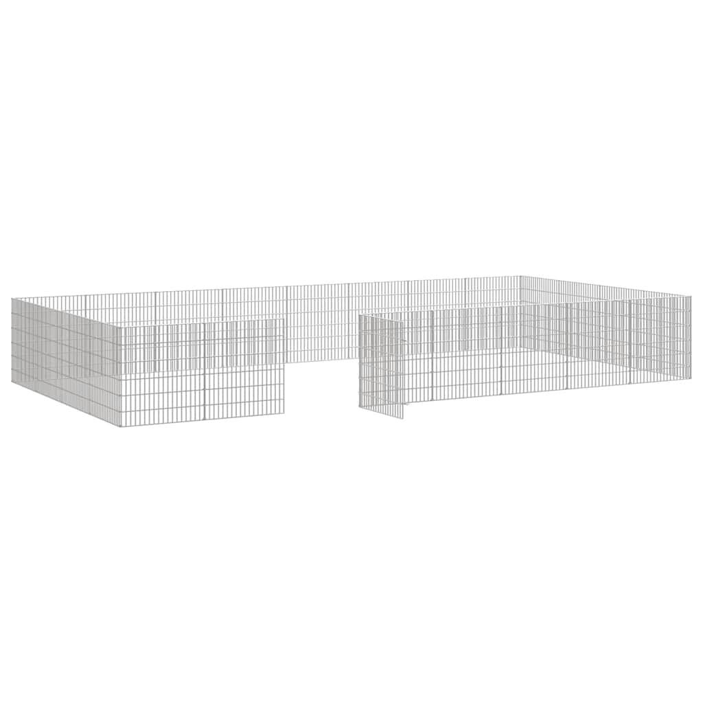 Recinto per Animali Ruspante 24 Pannelli 54x60 cm Ferro Zincato | homemem39