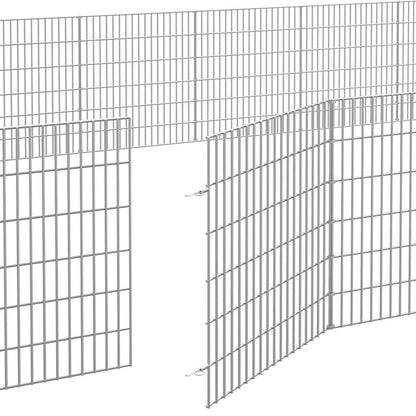 Recinto per Animali Ruspante 48 Pannelli 54x60 cm Ferro Zincato | homemem39