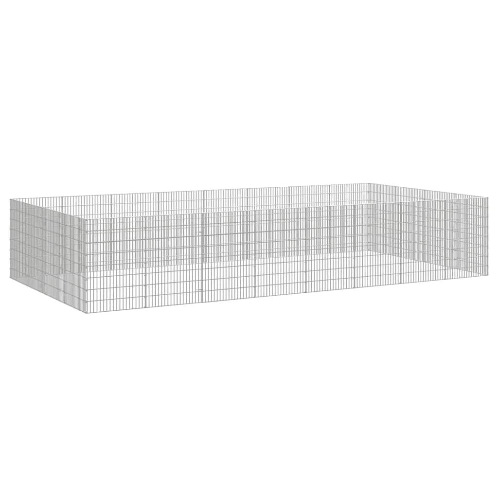 Recinto per Animali Ruspante 24 Pannelli 54x80 cm Ferro Zincato | homemem39