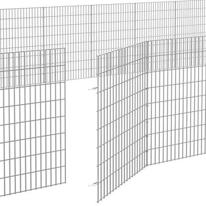 Recinto per Animali Ruspante 24 Pannelli 54x80 cm Ferro Zincato | homemem39