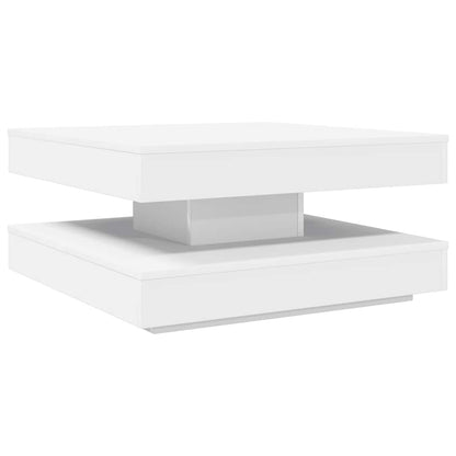 Tavolino da Caffè Girevole a 360 Gradi Bianco 70x70x34,5 cm | homemem39