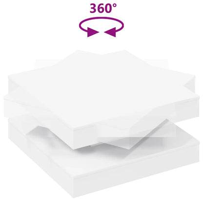 Tavolino da Caffè Girevole a 360 Gradi Bianco 70x70x34,5 cm | homemem39