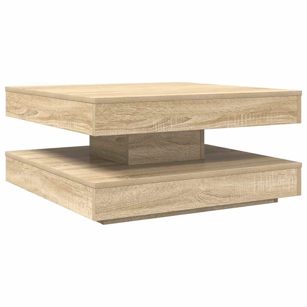 Tavolino da Caffè Girevole a 360 Gradi Sonoma 70x70x34,5 cm | homemem39