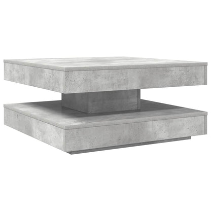 Tavolino da Caffè Girevole a 360 Gradi Grigio 70x70x34,5 cm | homemem39
