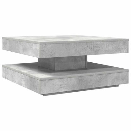 Tavolino da Caffè Girevole a 360 Gradi Grigio 70x70x34,5 cm | homemem39