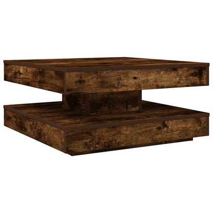 Tavolino da Caffè Girevole a 360 Gradi Rovere 70x70x34,5 cm | homemem39