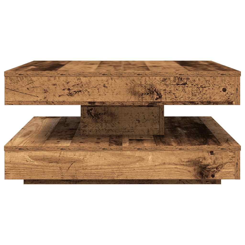 Tavolino da Caffè Girevole a 360 Gradi Antico 70x70x34,5 cm | homemem39