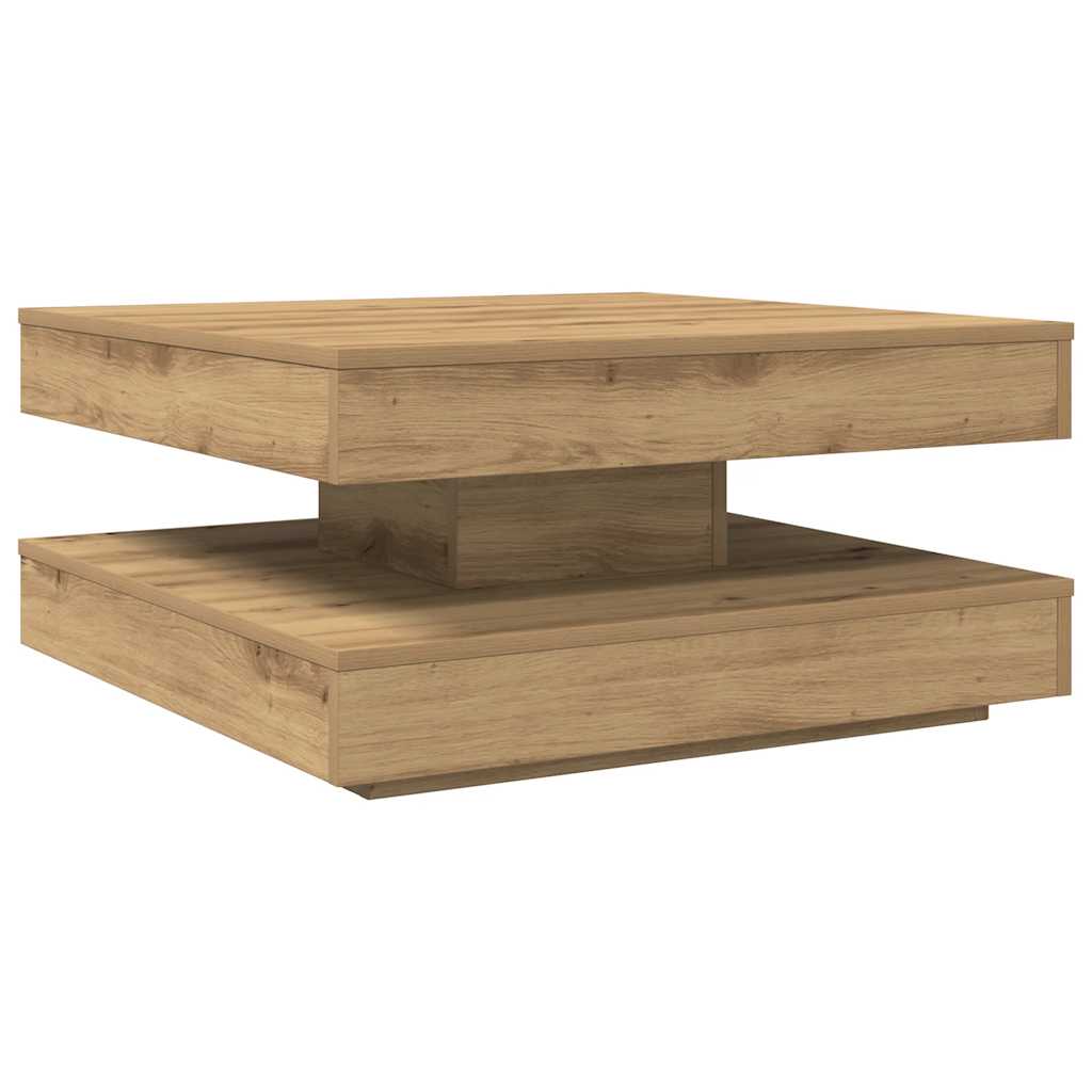 Tavolino da Caffè Girevole a 360 Gradi Artigianale 70x70x34,5cm | homemem39