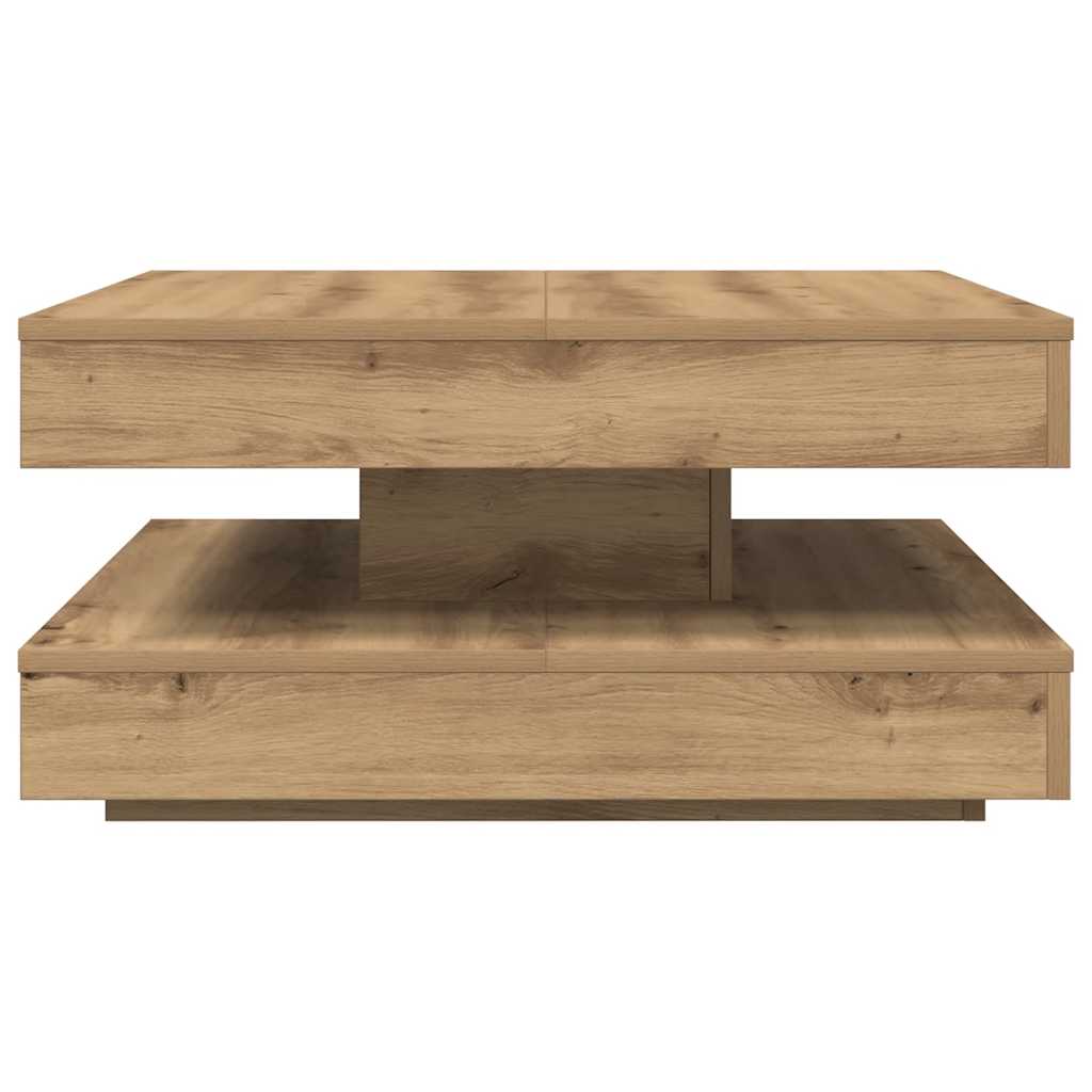 Tavolino da Caffè Girevole a 360 Gradi Artigianale 70x70x34,5cm | homemem39