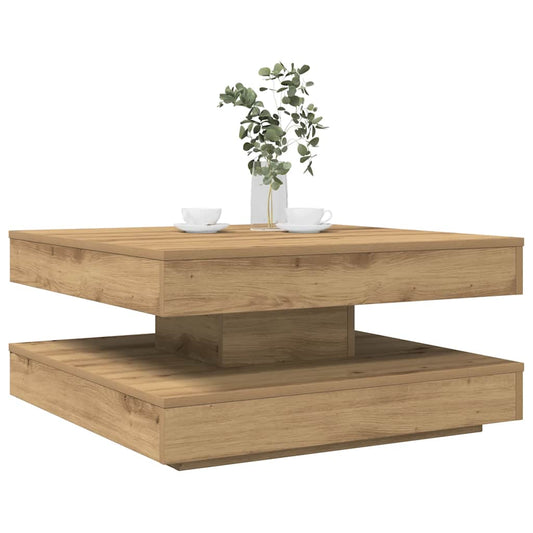 Tavolino da Caffè Girevole a 360 Gradi Artigianale 70x70x34,5cm | homemem39
