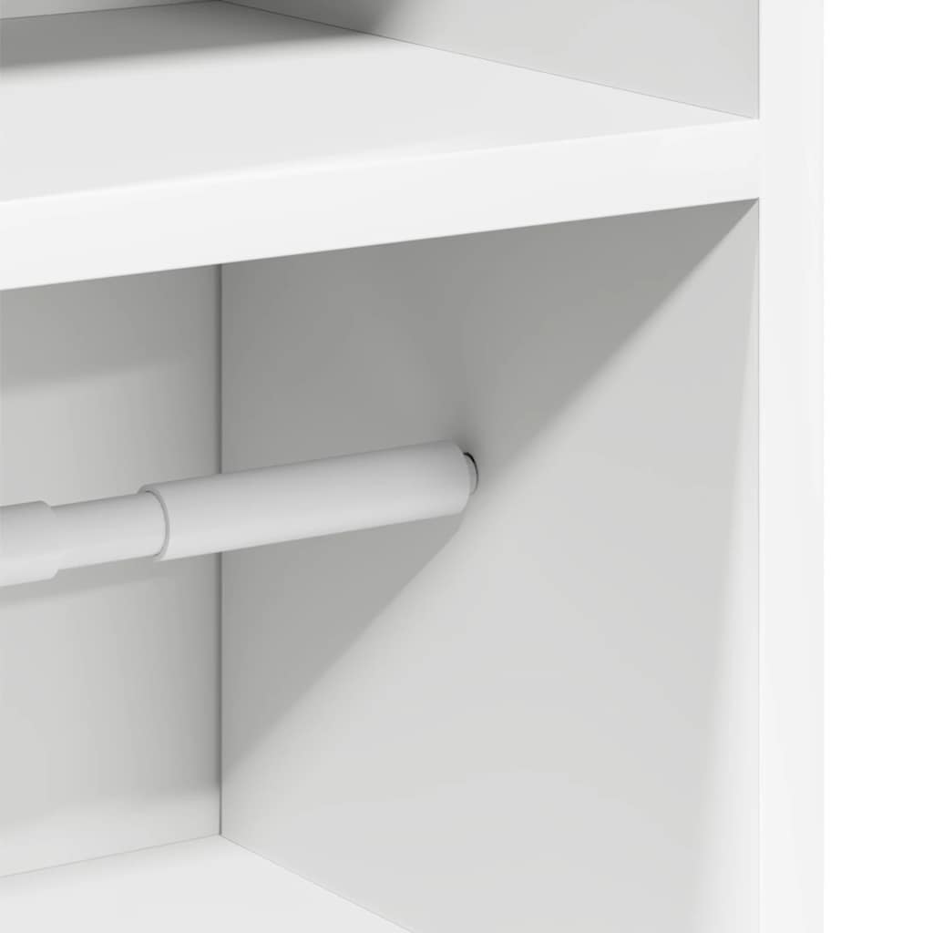 Mobile da Bagno con Portarotolo Bianco 20,5x22x90 cm | homemem39