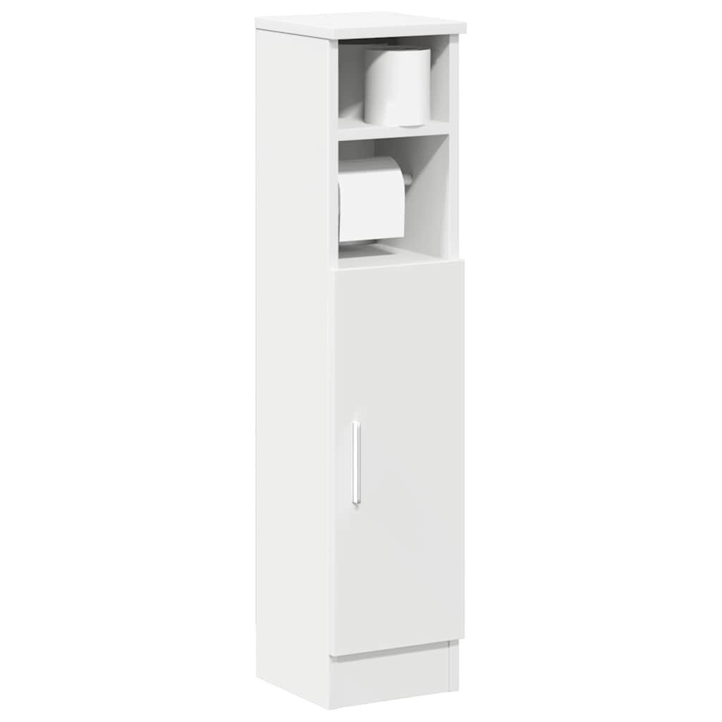 Mobile da Bagno con Portarotolo Bianco 20,5x22x90 cm | homemem39