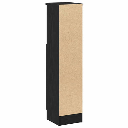 Mobile da Bagno con Portarotolo Nero 20,5x22x90 cm | homemem39
