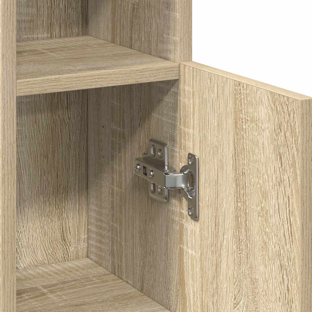 Mobile da Bagno con Portarotolo Rovere Sonoma 20,5x22x90 cm | homemem39