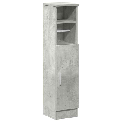 Mobile da Bagno con Portarotolo Grigio Cemento 20,5x22x90 cm | homemem39