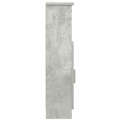 Mobile da Bagno con Portarotolo Grigio Cemento 20,5x22x90 cm | homemem39