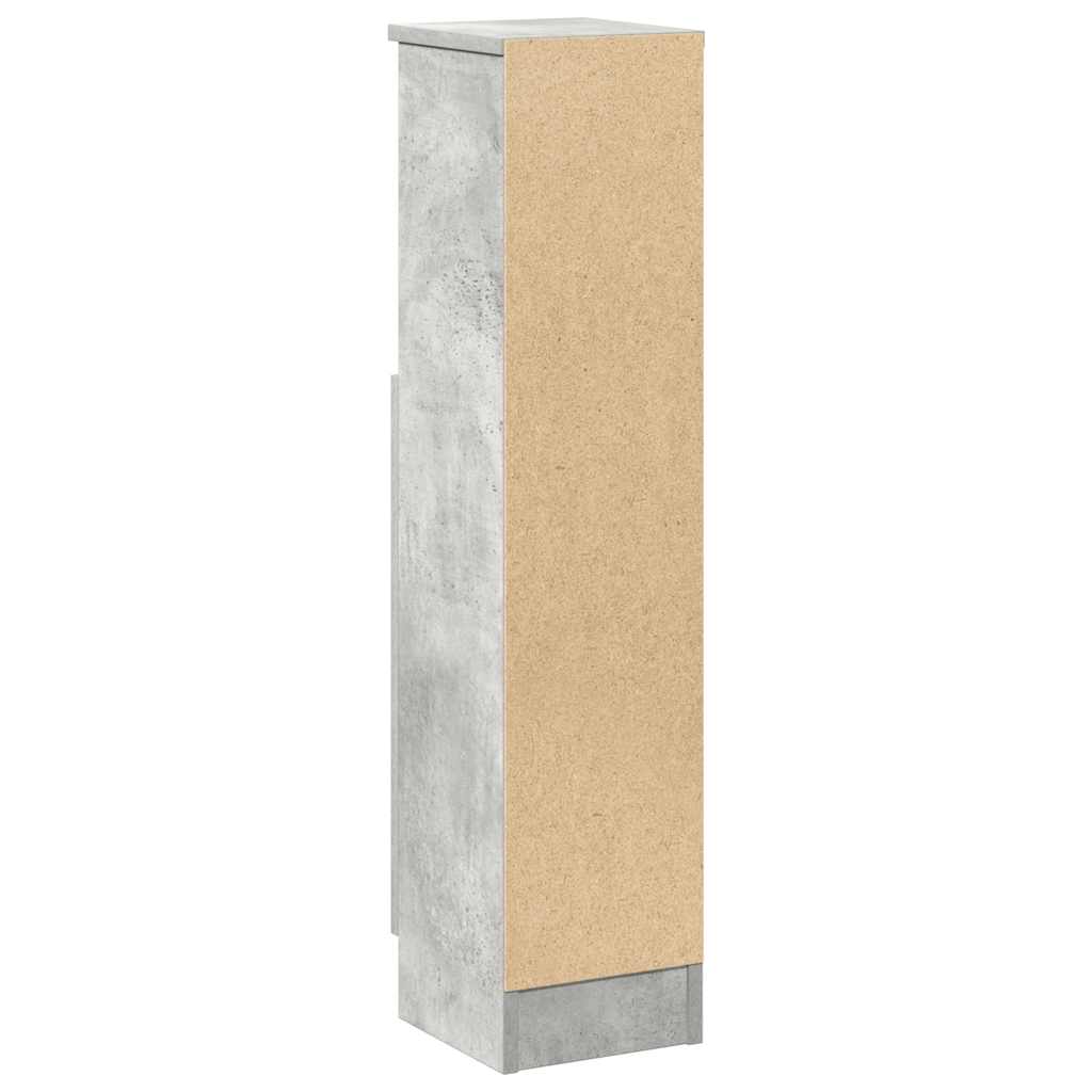 Mobile da Bagno con Portarotolo Grigio Cemento 20,5x22x90 cm | homemem39