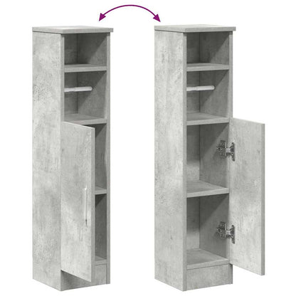 Mobile da Bagno con Portarotolo Grigio Cemento 20,5x22x90 cm | homemem39