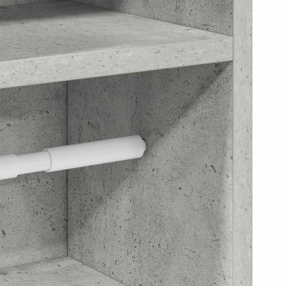Mobile da Bagno con Portarotolo Grigio Cemento 20,5x22x90 cm | homemem39