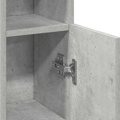 Mobile da Bagno con Portarotolo Grigio Cemento 20,5x22x90 cm | homemem39