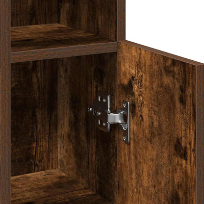 Mobile da Bagno con Portarotolo Rovere Fumo 20,5x22x90 cm | homemem39