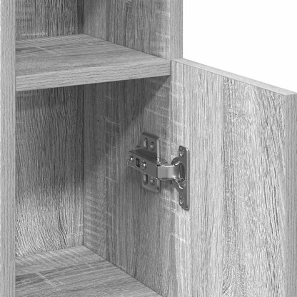 Mobile da Bagno con Portarotolo Grigio Sonoma 20,5x22x90 cm | homemem39