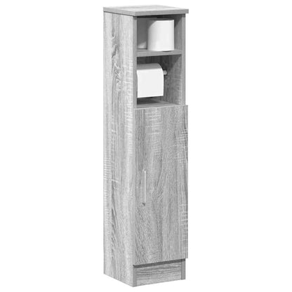 Mobile da Bagno con Portarotolo Grigio Sonoma 20,5x22x90 cm | homemem39
