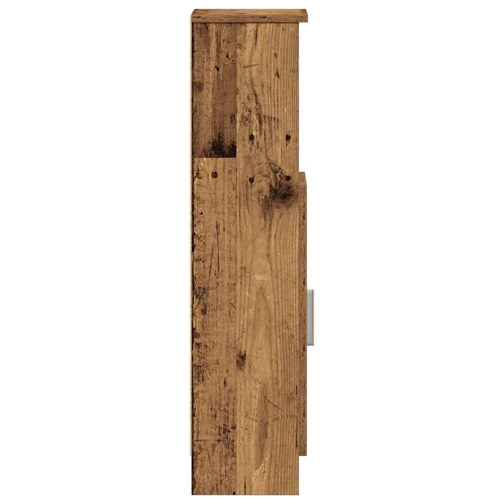 Mobile da Bagno con Portarotolo Legno Antico 20,5x22x90 cm | homemem39