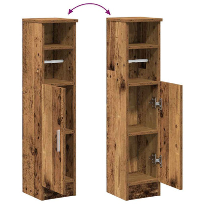 Mobile da Bagno con Portarotolo Legno Antico 20,5x22x90 cm | homemem39