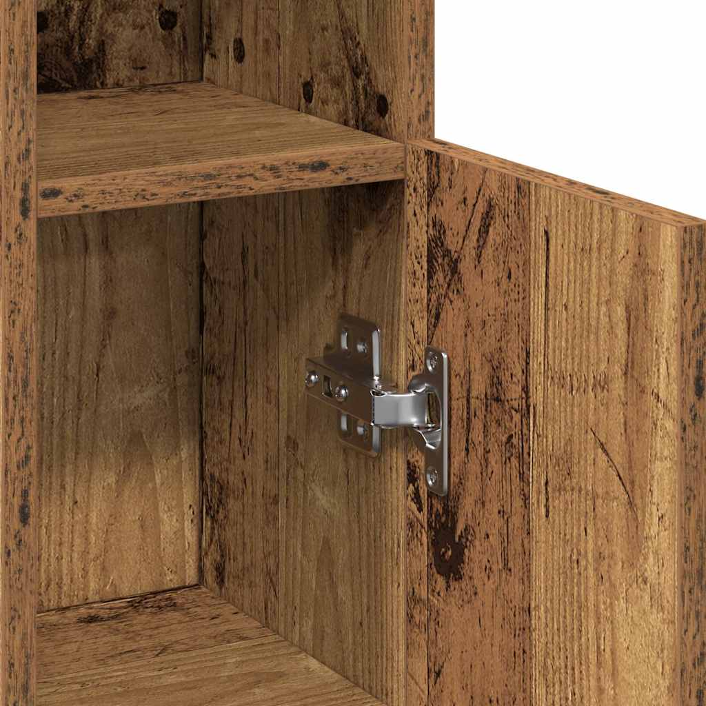 Mobile da Bagno con Portarotolo Legno Antico 20,5x22x90 cm | homemem39