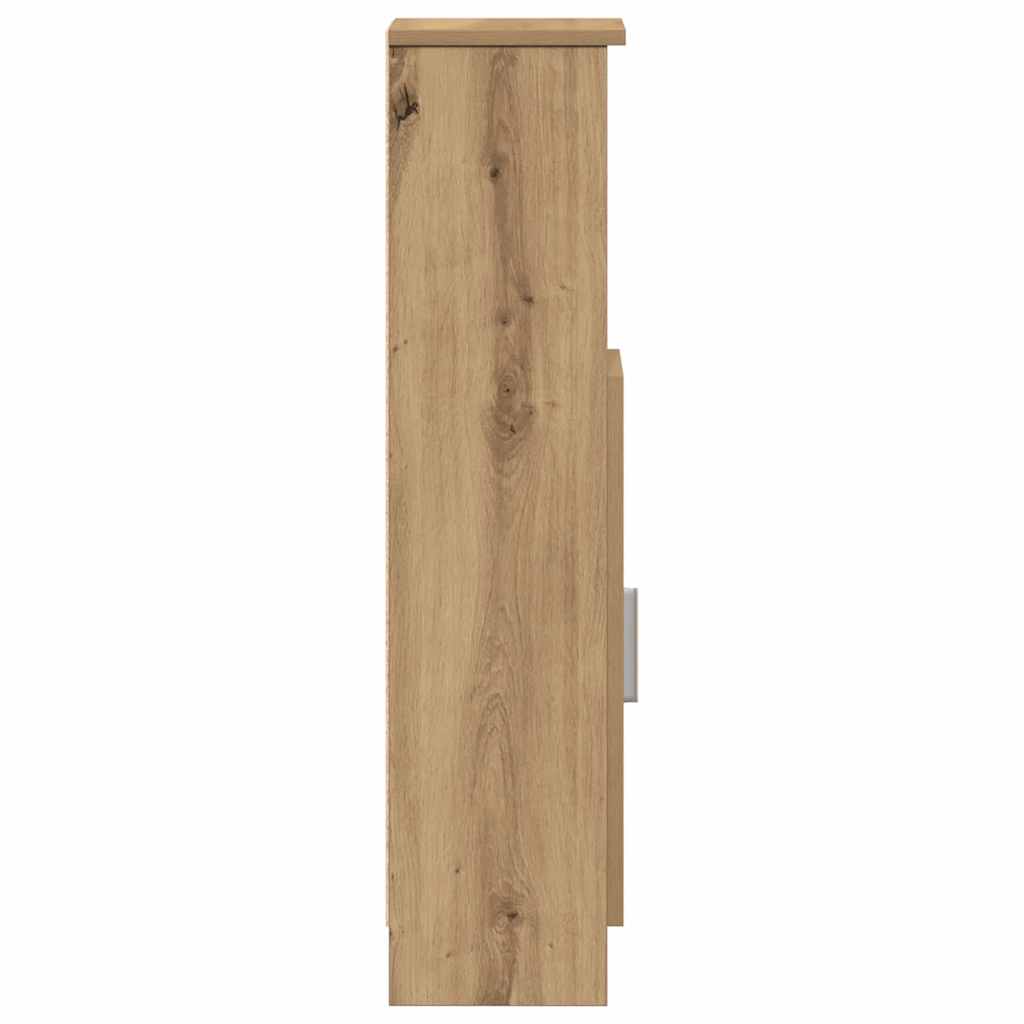 Mobile da Bagno con Portarotolo Rovere Artigianale 20,5x22x90cm | homemem39