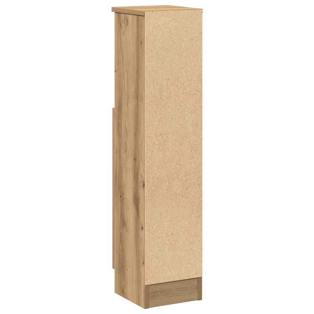 Mobile da Bagno con Portarotolo Rovere Artigianale 20,5x22x90cm | homemem39