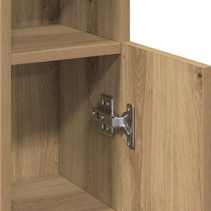 Mobile da Bagno con Portarotolo Rovere Artigianale 20,5x22x90cm | homemem39