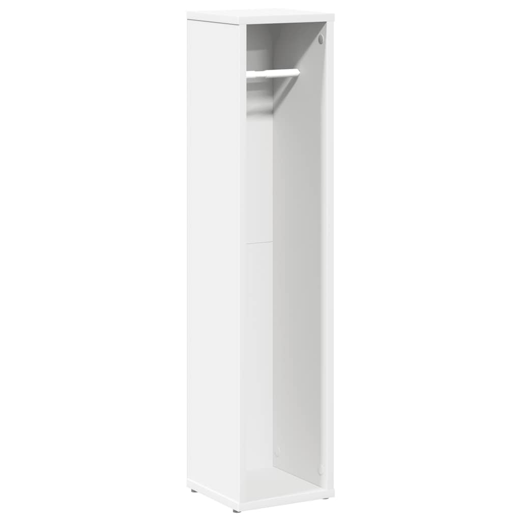 Mobile da Bagno con Portarotolo Bianco 20,5x20x90 cm | homemem39
