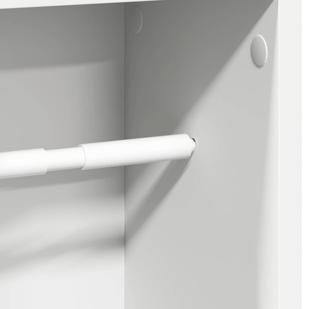 Mobile da Bagno con Portarotolo Bianco 20,5x20x90 cm
