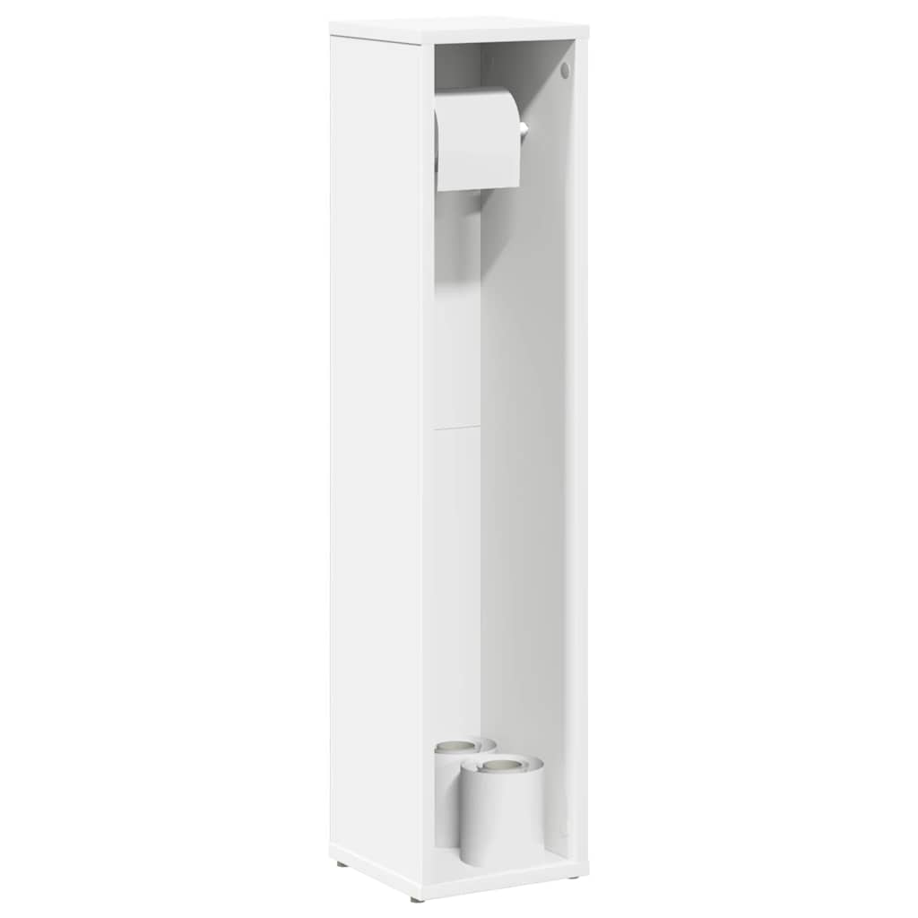 Mobile da Bagno con Portarotolo Bianco 20,5x20x90 cm