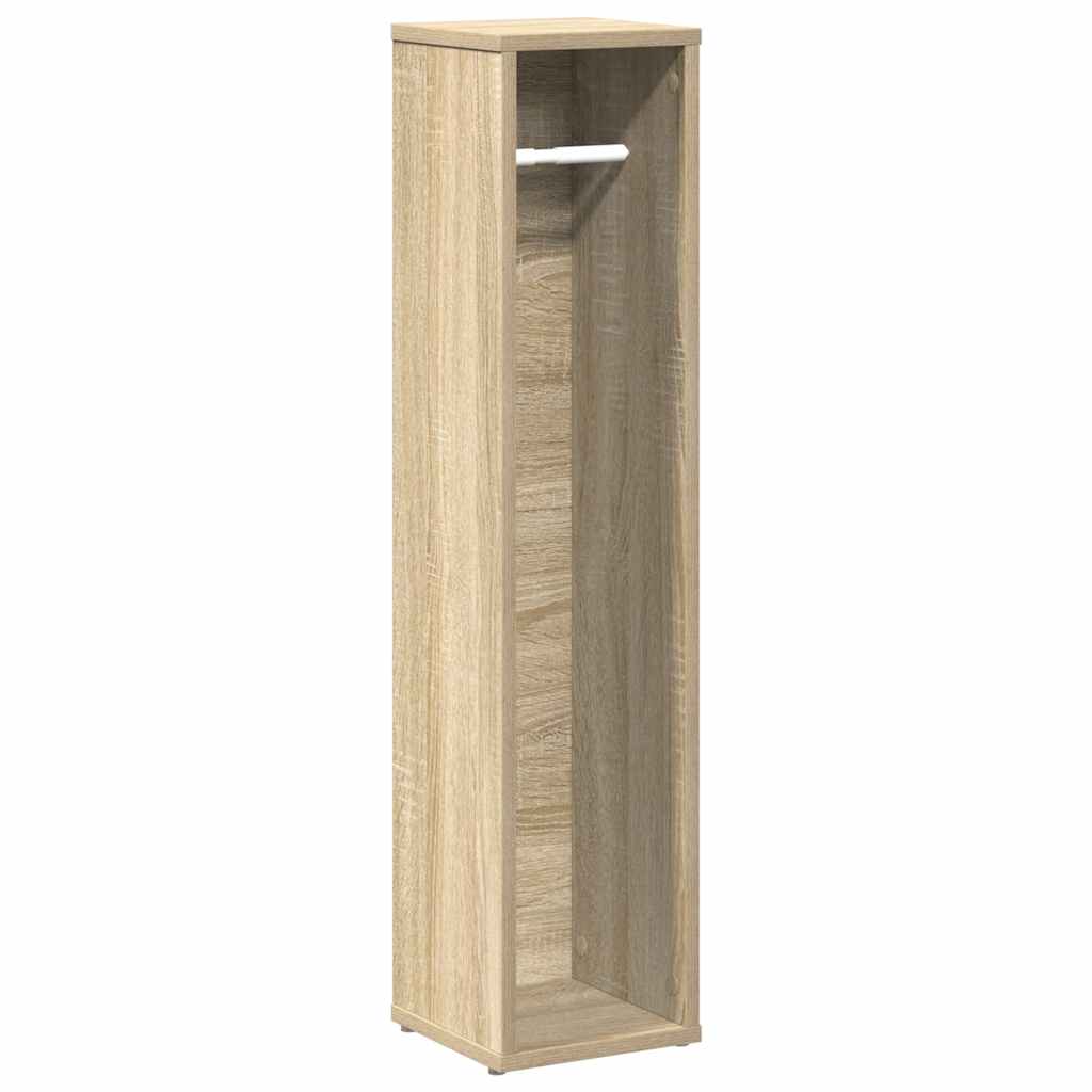 Mobile da Bagno con Portarotolo Rovere Sonoma 20,5x20x90 cm