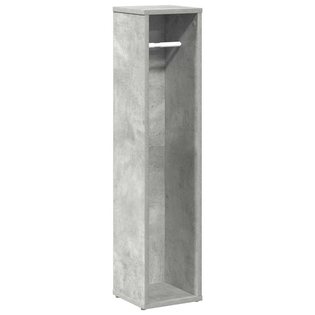 Mobiletto da bagno con portarotolo Grigio cemento 20,5x20x90 cm | homemem39