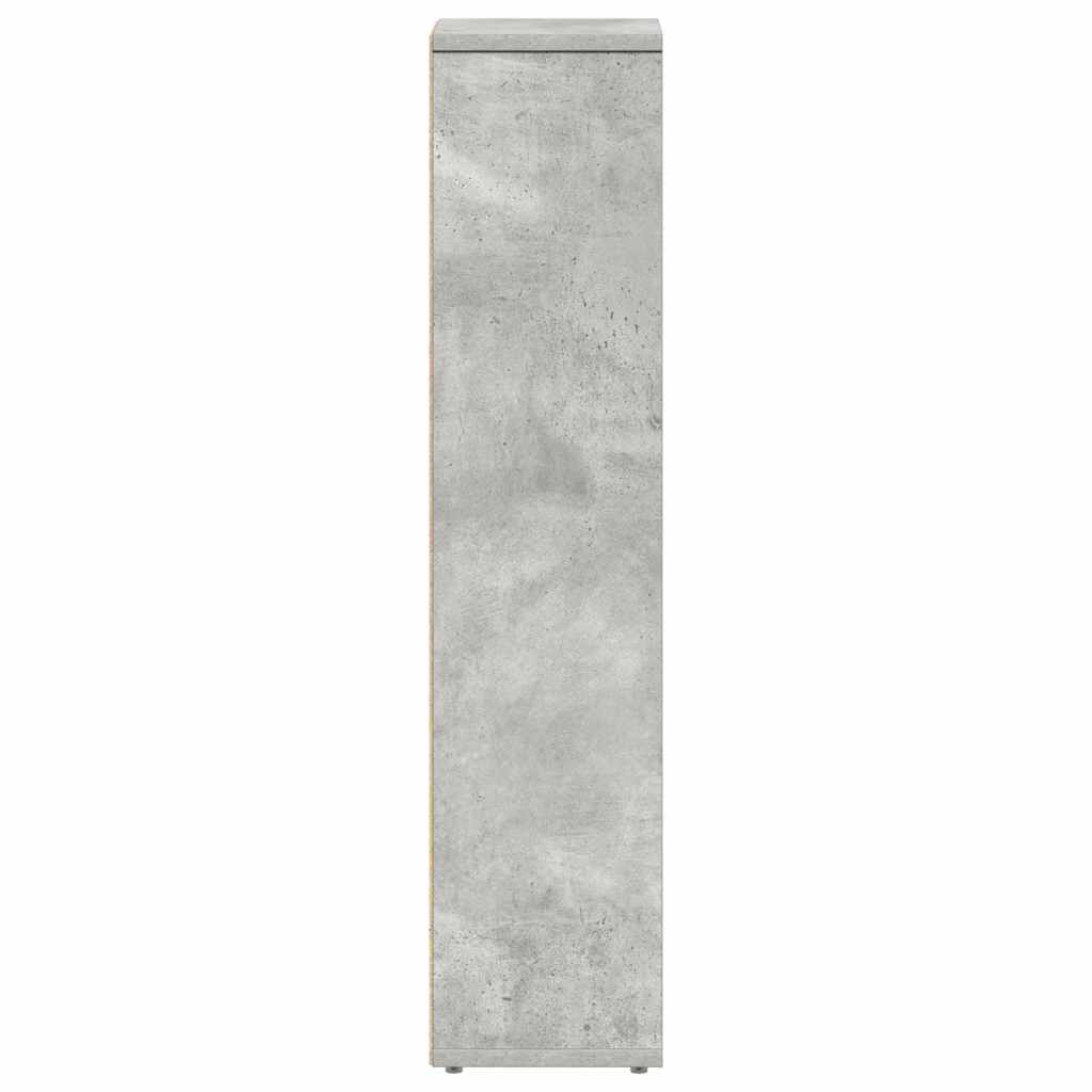 Mobiletto da bagno con portarotolo Grigio cemento 20,5x20x90 cm | homemem39