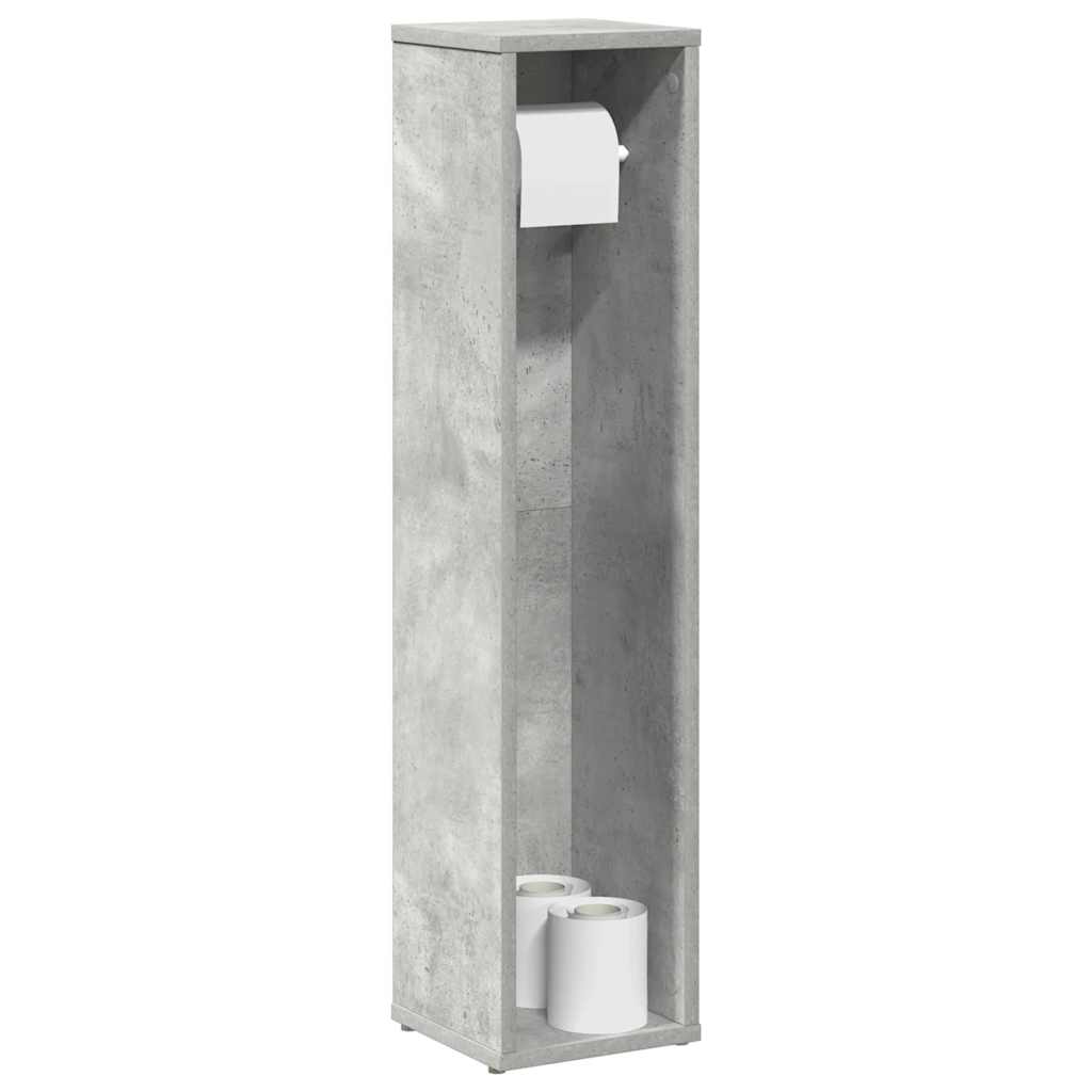 Mobiletto da bagno con portarotolo Grigio cemento 20,5x20x90 cm | homemem39