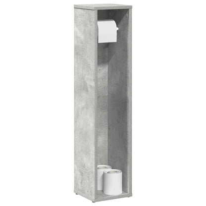 Mobiletto da bagno con portarotolo Grigio cemento 20,5x20x90 cm | homemem39