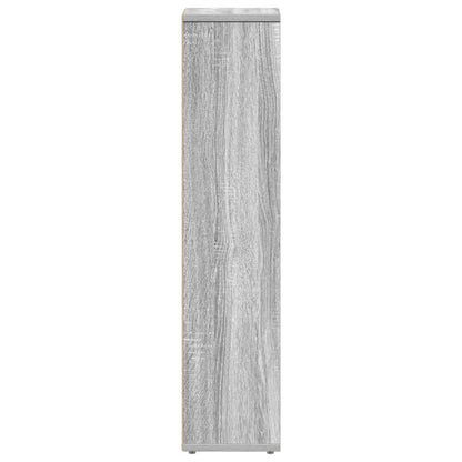 Mobiletto da bagno con portarotolo Grigio Sonoma 20,5x20x90 cm | homemem39