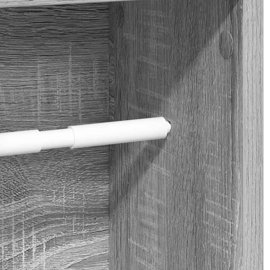Mobiletto da bagno con portarotolo Grigio Sonoma 20,5x20x90 cm | homemem39