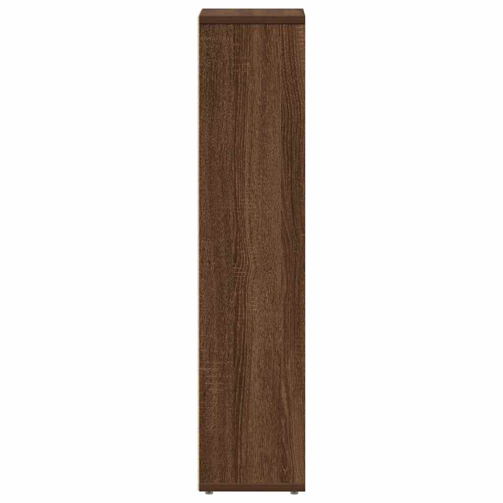 Mobiletto da bagno con portarotolo rovere Marrone 20,5x20x90 cm | homemem39