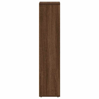 Mobiletto da bagno con portarotolo rovere Marrone 20,5x20x90 cm | homemem39