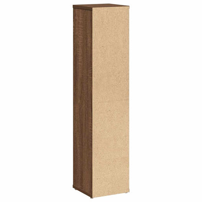 Mobiletto da bagno con portarotolo rovere Marrone 20,5x20x90 cm | homemem39