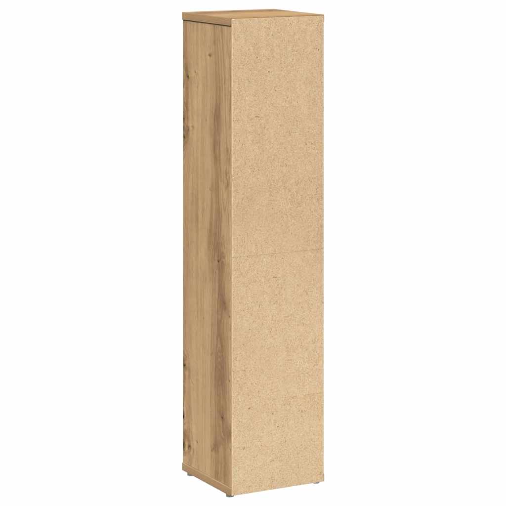 Mobiletto da bagno con portarotolo finitura rovere artigianale 20,5x20x90 cm | homemem39