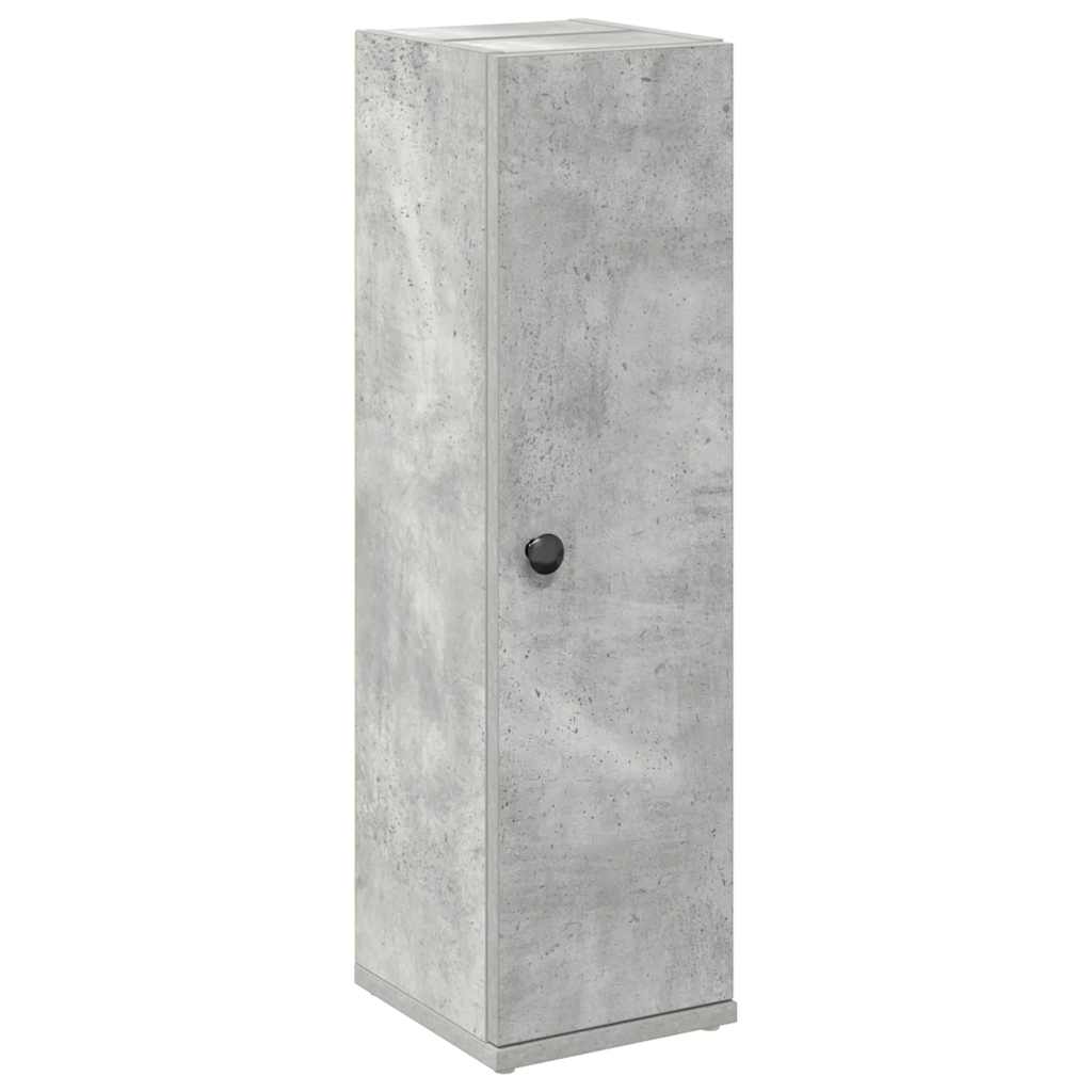 Mobile da Bagno con Portarotolo Grigio Cemento 20,5x22x72 cm | homemem39