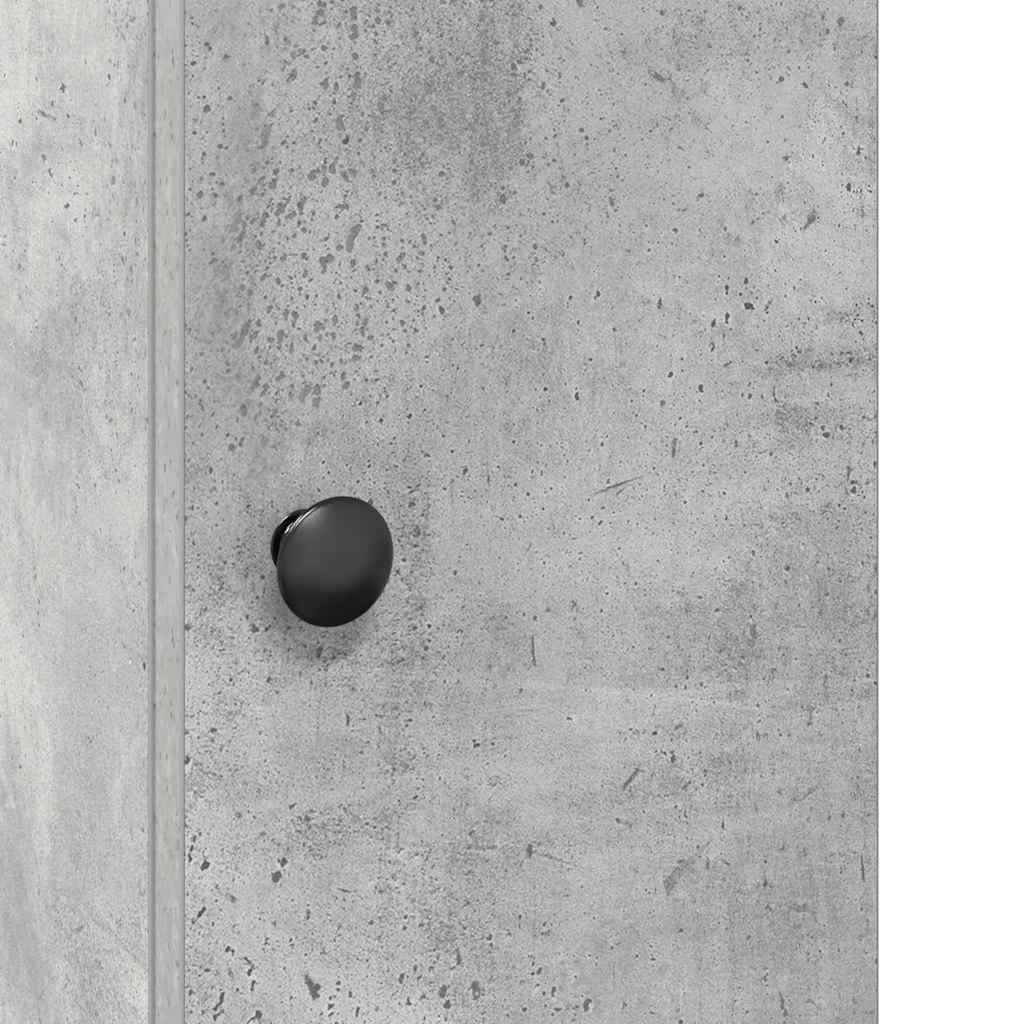 Mobile da Bagno con Portarotolo Grigio Cemento 20,5x22x72 cm | homemem39